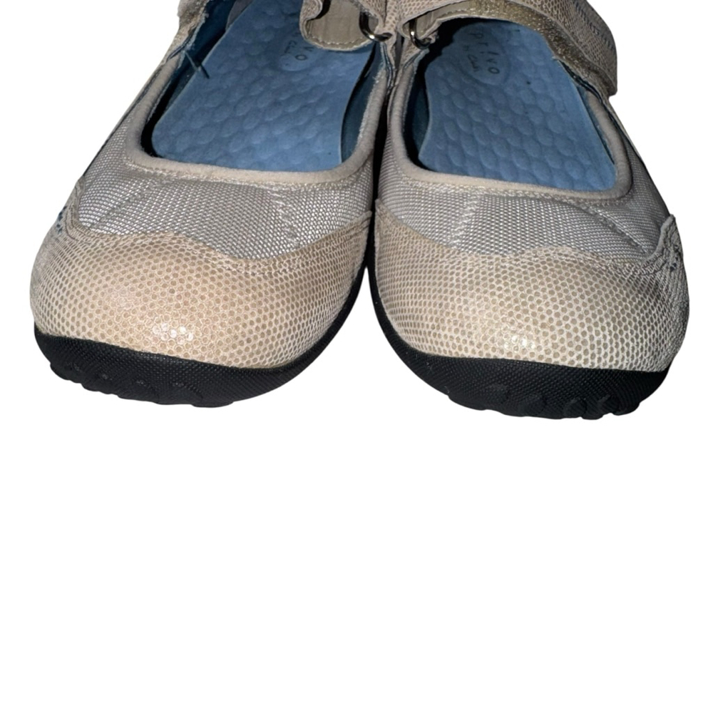 Women's Clarks Privo Beige Blue Mary Jane Flats Size 8M - Picture 3 of 9